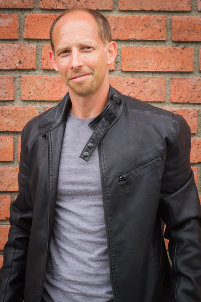 Randy Loveridge in a black leather jacket